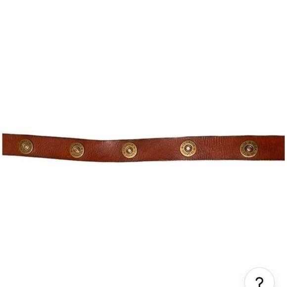Nocona 12 Gauge Shell Brown Leather Belt